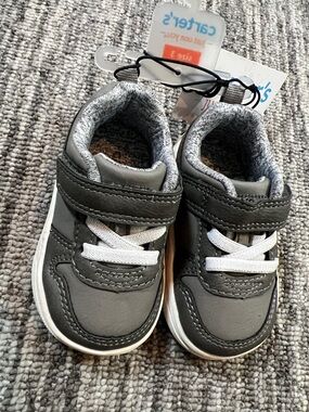 Carter's Dark Gray and White Toddler Sneakers Size 3